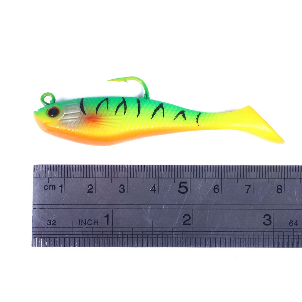 HENGJIA 10PCS/Box Soft Lure SwimBait Lure Umpan Mancing Soft Plastic Lure 7cm/14g Set For Fishing Lure 8CM/10g