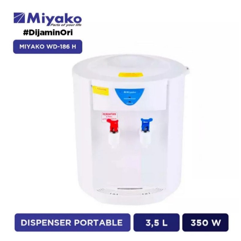 Dispenser Miyako WD 186H 3.5L Hot and Normal  / Dispenser Miyako Bulat
