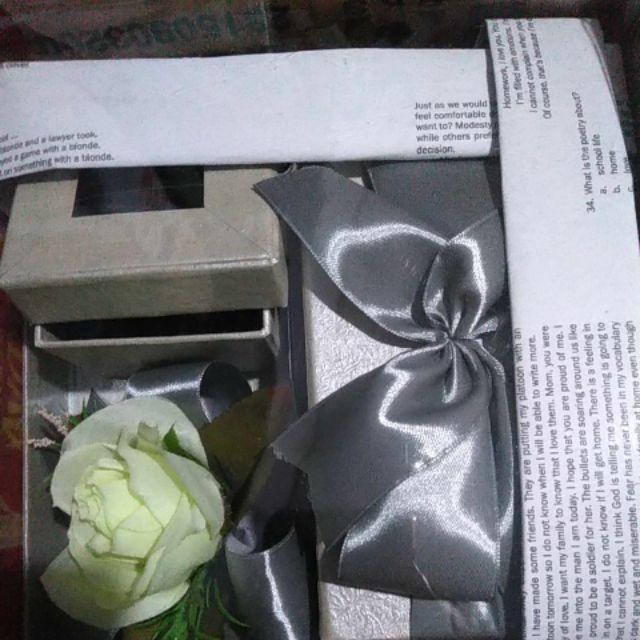 Tempat Uang Cincin Box Fancy Tutup Mika Untuk Seserahan/ Lamaran Tucm