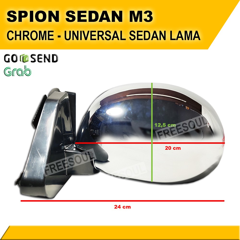 Spion Chrome Lipat M3 Mobil Sedan Lama - Spion Mobil Lipat