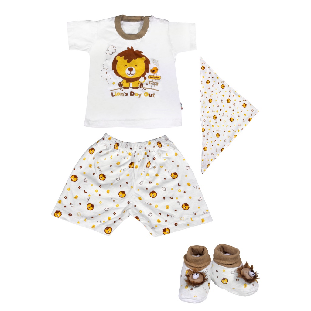 Kiddy Baju Set Bayi/ Pakaian Bayi / Baby Motif Lion