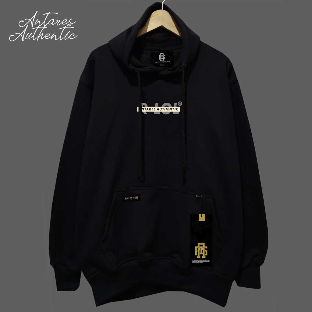 ANTARES AUTHENTIC JUMBO HOODIE OVER SIZE R LOL BLACK