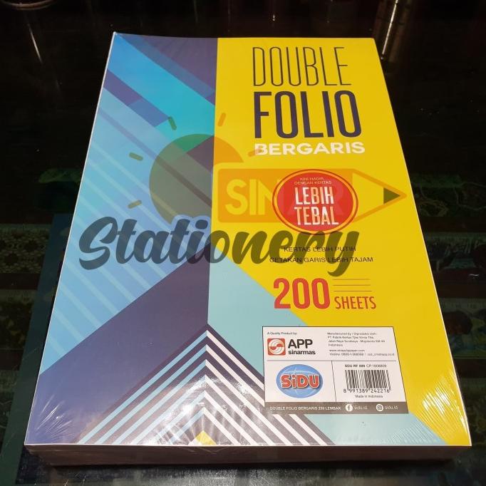 

] Kertas double folio garis isi 200 sidu