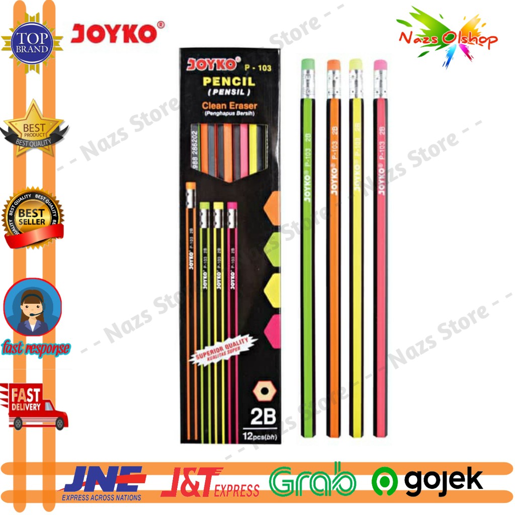 

Pensil + Penghapus Joyko 2B P-103