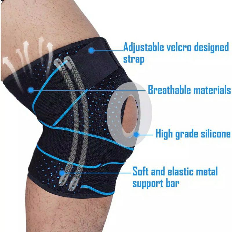 ALAT TERAPI DEKER LUTUT PREMIUM PELINDUNG LUTUT MODEL TALI KNEE DEKER BRACE PENYANGGA LUTUT