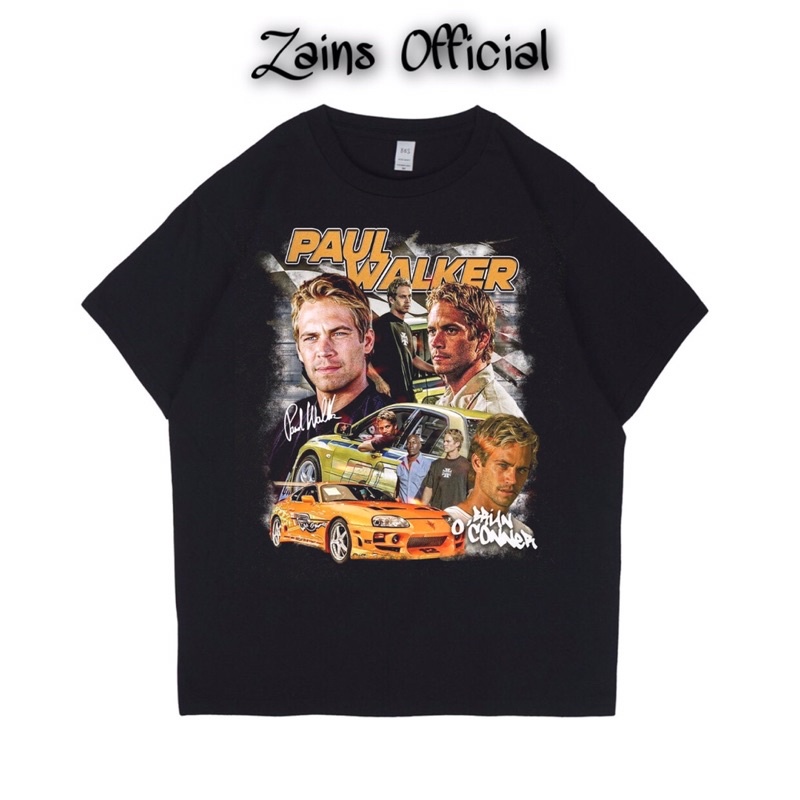 KAOS T-SHIRT PAUL WALKER - Baju paul walker FAST AND FURIOUS fast & furious / HITAM / DEWASA / PRIA 