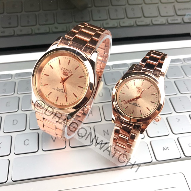 ［Ready Stock］Jam tangan wanita jam tangan pria gaya klasik couple rantai  grosir murah S1090