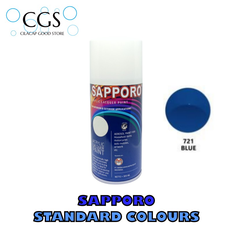 CAT SAPPORO BLUE 721 - cat sapporo biru - pylox biru sapporo - pilok biru saporo 721 - cat motor bir