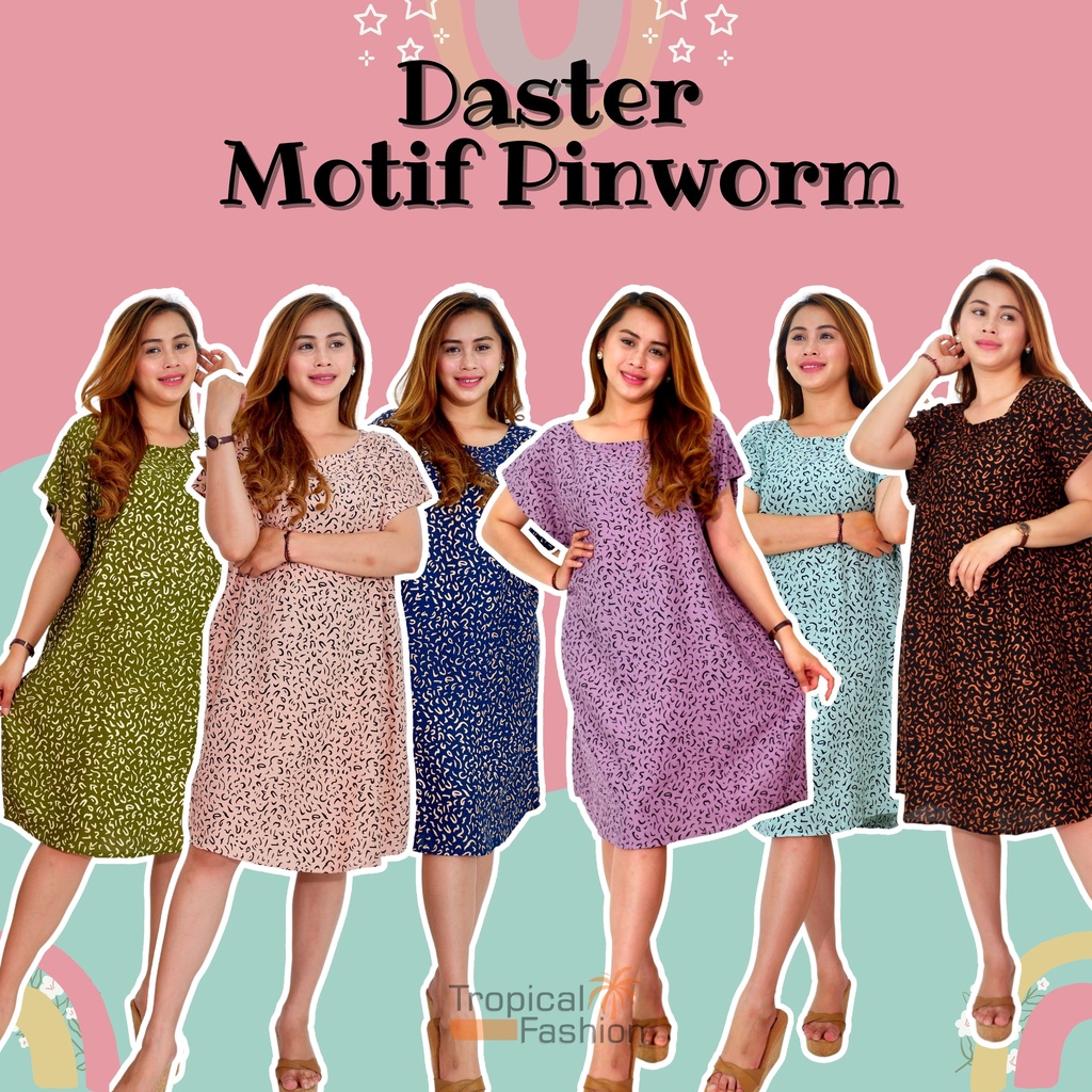 Daster Bali Motif Pinworm Bahan Rayon Premium Unuk Remaja dan Dewasa Termurah Kekinian