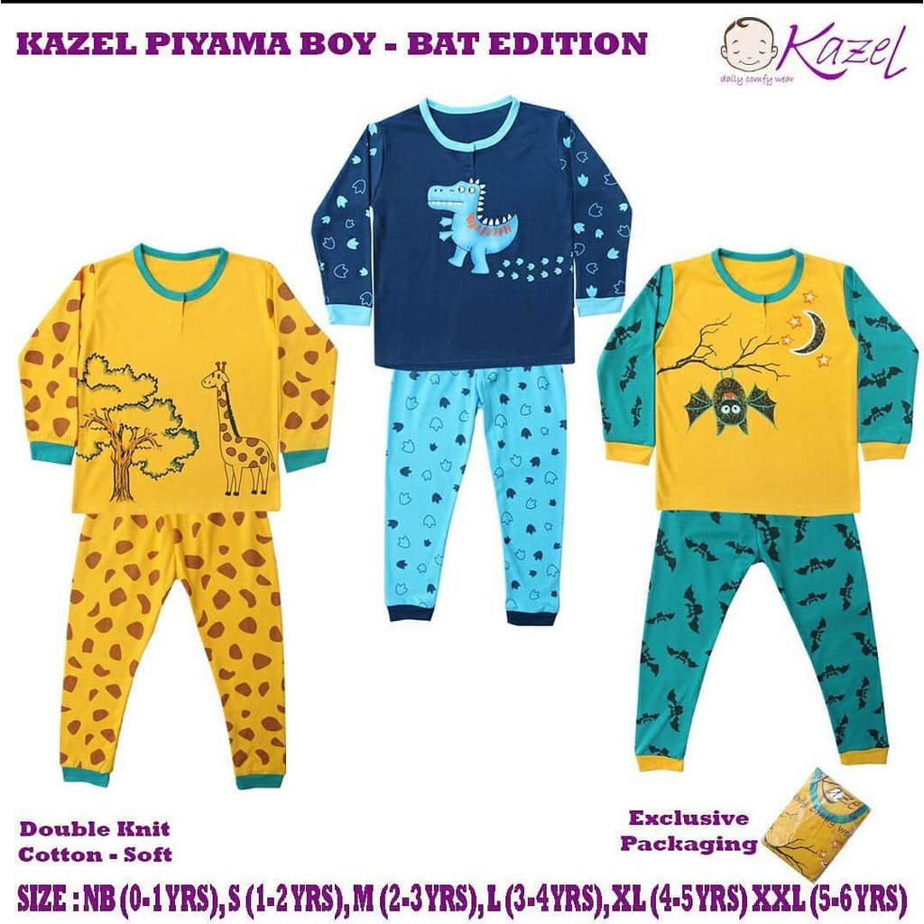 Kazel Piyama Tangan Panjang Boy 3Set - KZL PTPBS