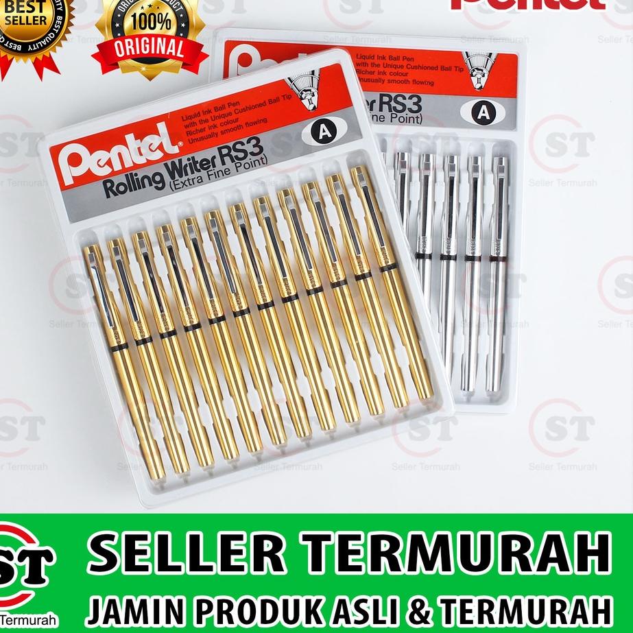 

Model Baru Pulpen Pentel RS3 Rolling Writer / Refill TR440 0.8mm Ballpoint Pentel 0.8 Gold Dan Silver Sign Pen Japan Warna Tinta Biru RS3BR MG8 Harga Satuan Atk HItam Pen MG 8 ..