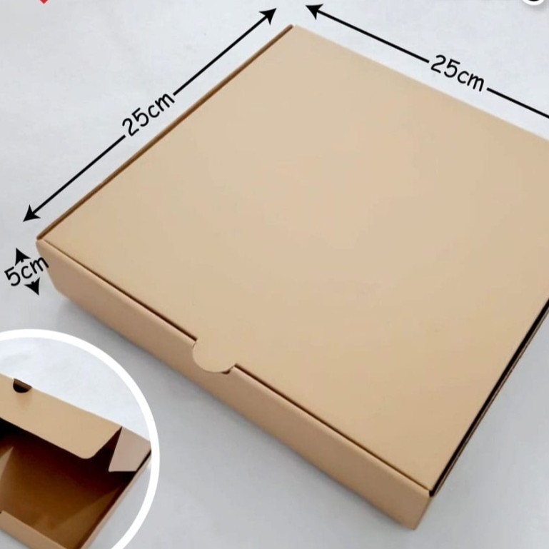 

Kardus Kotak Box Dus Pizza Brownis Cake Bolu Corrugated Box 25x25x5cm