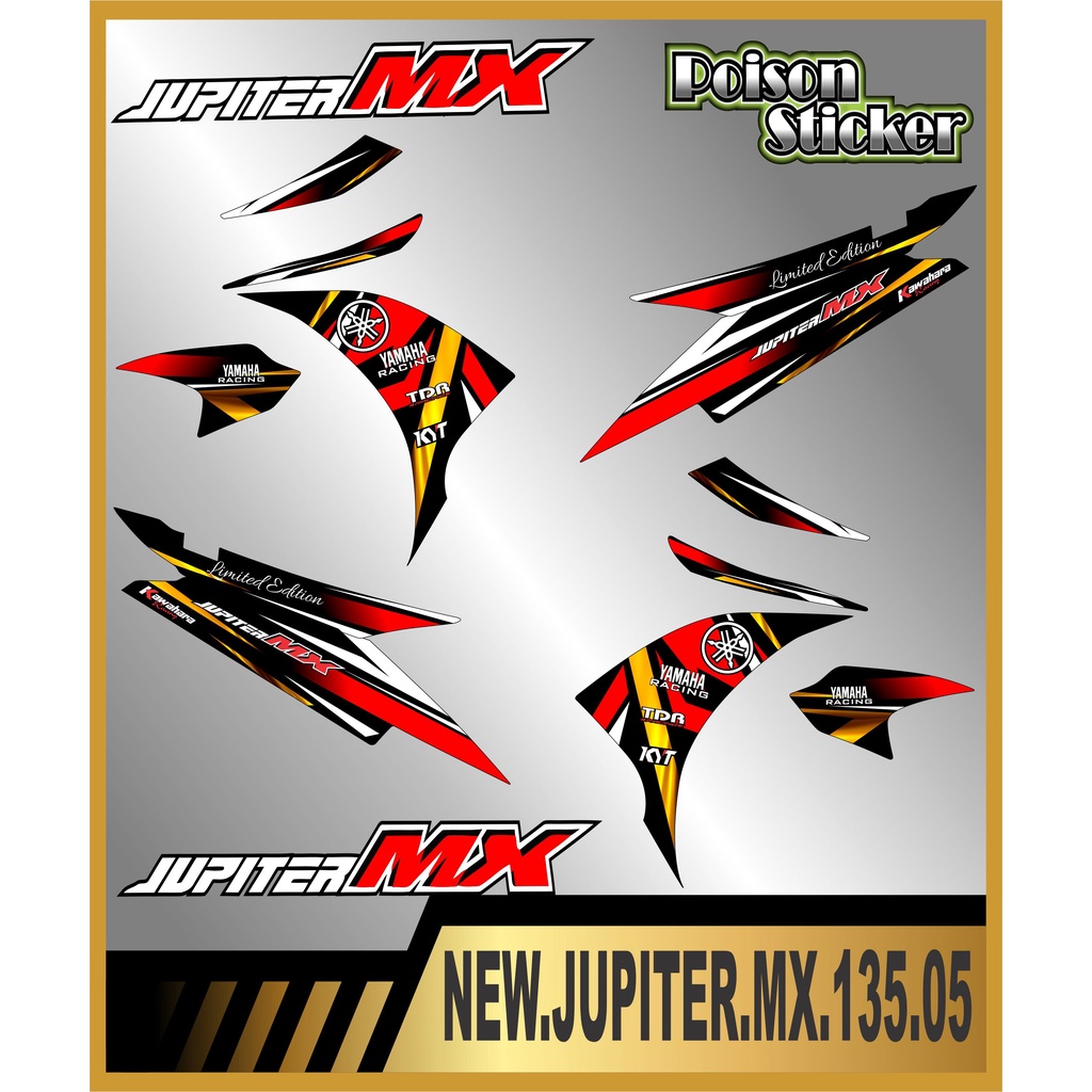 STRIPING STICKER JUPITER MX 135 NEW STIKER JUPITER MX 135 NEW STICKER LIS LIST YAMAHA JUPITER MX 135