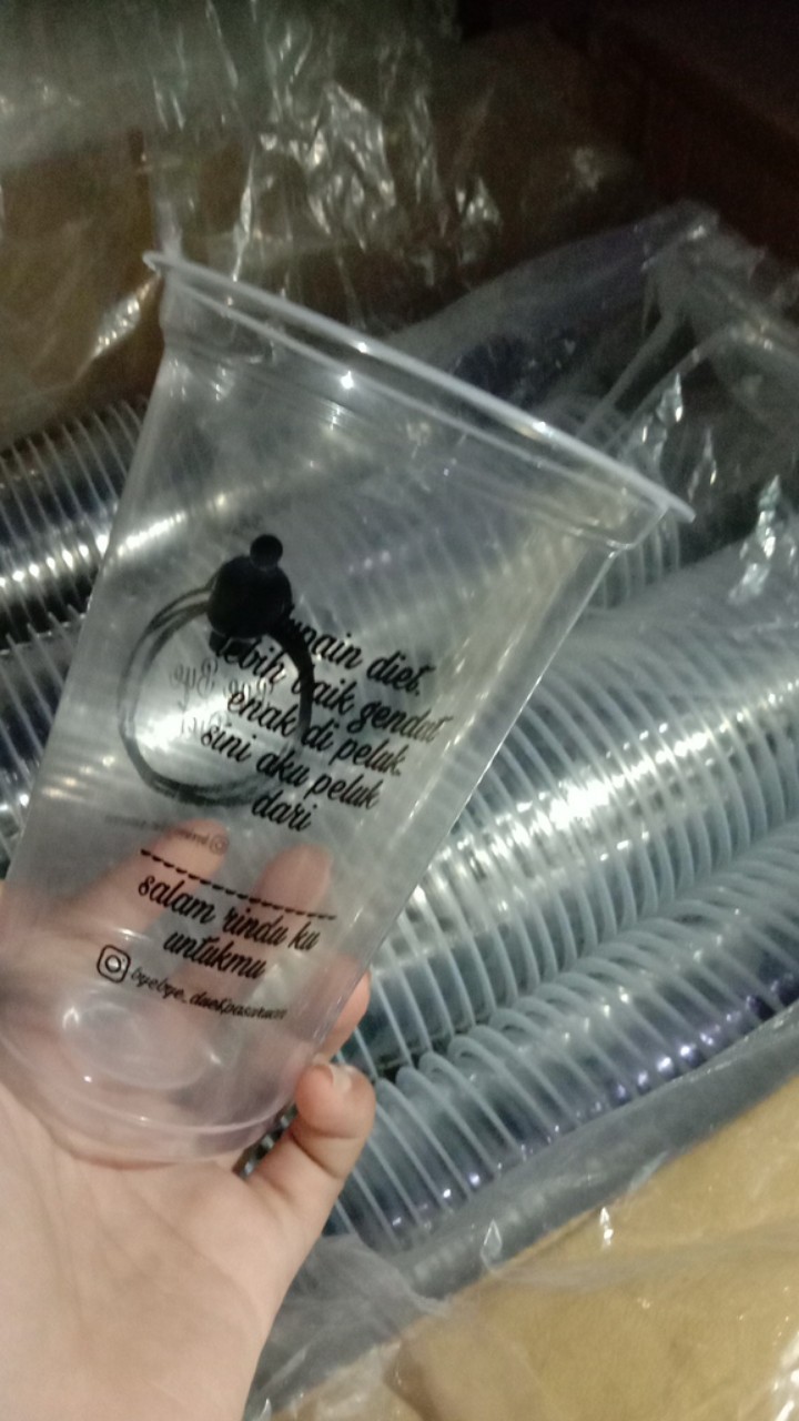 Partai Besar Cup Sablon Starindo 12oz/14oz/16oz Ketebalan 7gr