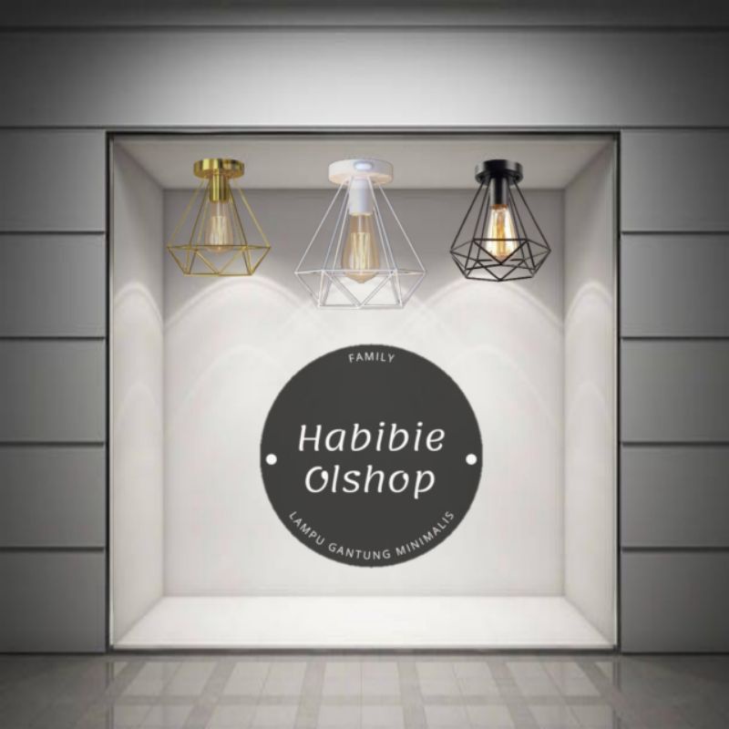 kap lampu gantung minimalis mini hiasan lampu plafon ruangan teras cafe