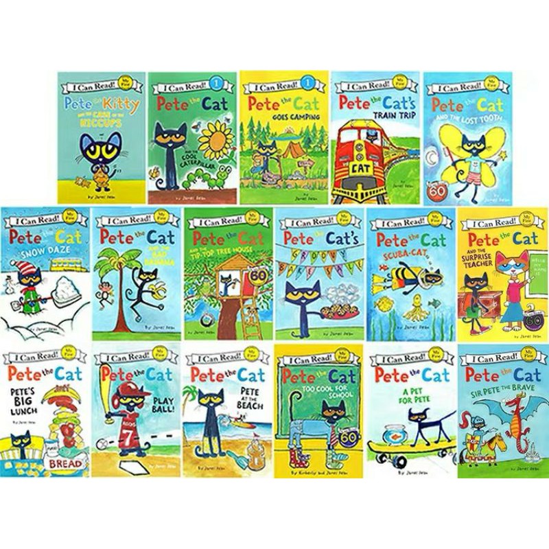 Pete the cat 19 books gift box/i can read/ my first reading/buku import/happychild