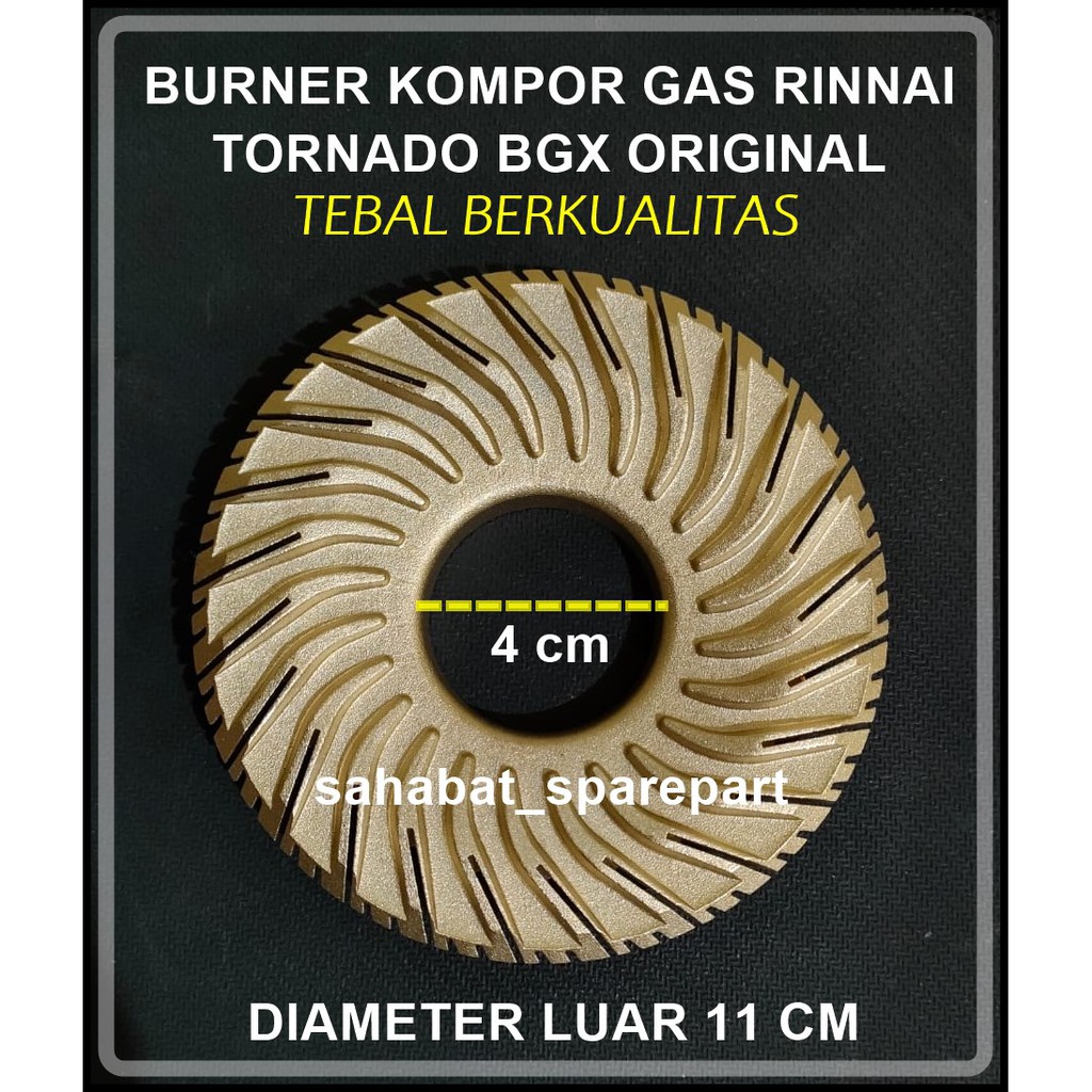 BURNER TORNADO KOMPOR GAS RINNAI 712 BGX ORIGINAL