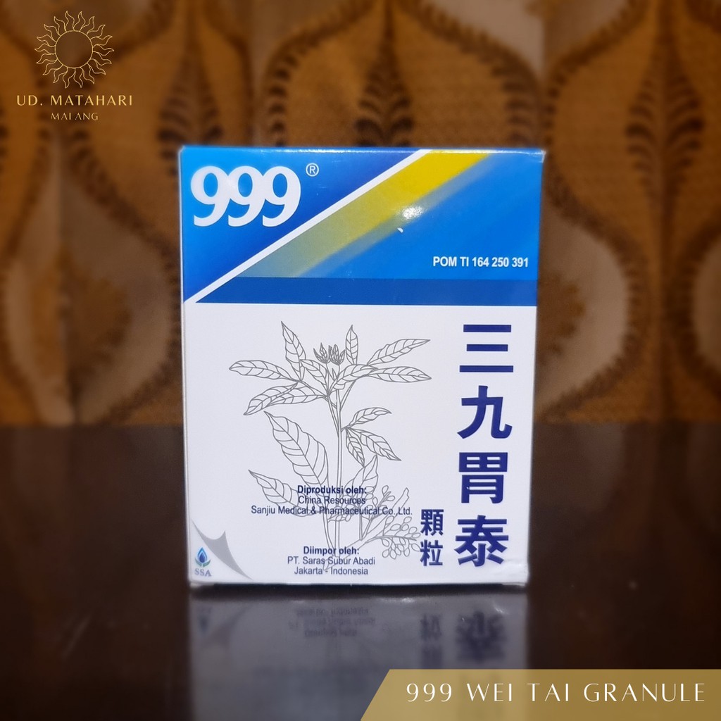 999 WEITAI GRANULE (WEI TAI) | SARAS SUBUR ABADI | OBAT MINUMAN HERBAL CINA UNTUK MENGOBATI SAKIT MAAG / LAMBUNG (ASAM LAMBUNG, MAKANAN TIDAK CERNA, LUKA LAMBUNG, GERD, DLL.), MEMELIHARA KESEHATAN PENCERNAAN, DLL.-1