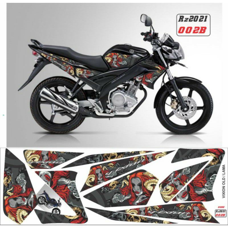 Stiker vixion 2009 striping variasi karakter vixion lama 2010