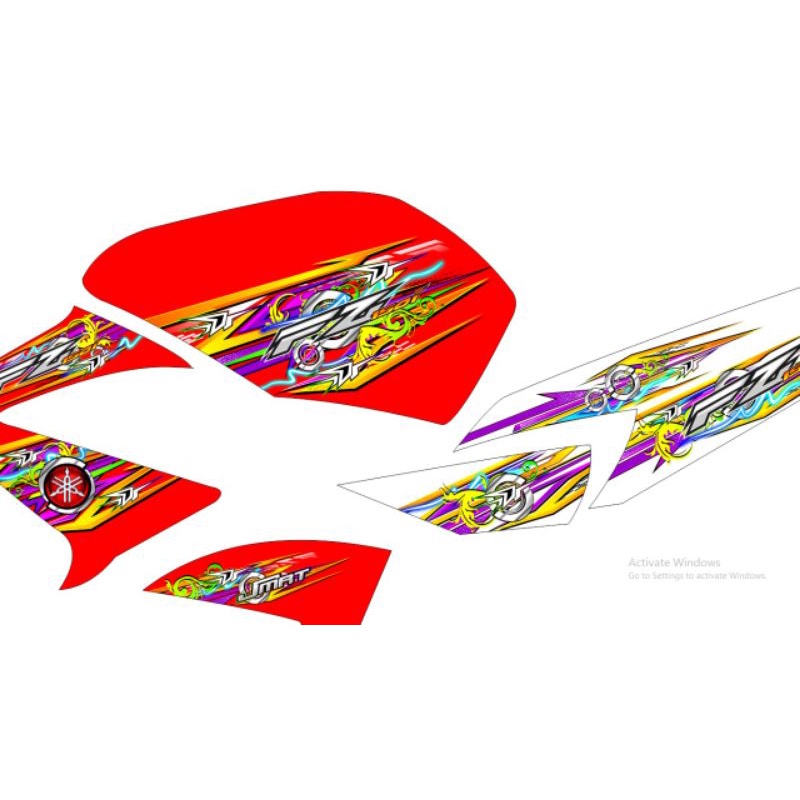 STIKER STRIPING TRANSPARAN HOLOGRAM VIXION OLD KEREN TINTA LASER UV