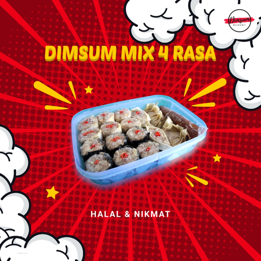 Dimsum Beku Mix 4 Rasa Isi 16 Pcs Enak dan Halal