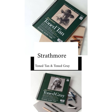 

Strathmore Toned Tan & Strathmore Toned Gray ( Repack 5 lembar (5 sheets ) 400 Series Sketch Pad Repack Size Perlembar