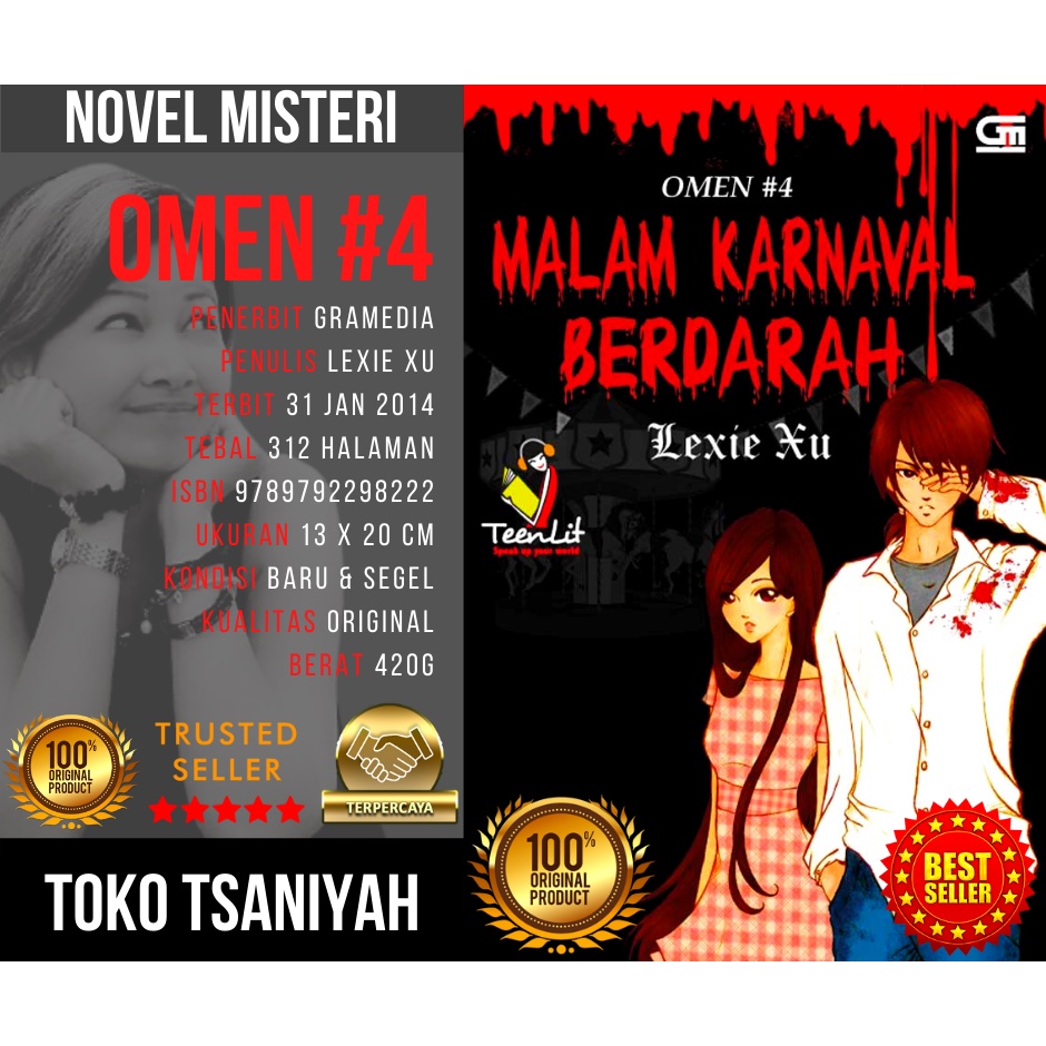 Buku Novel Lexie Xu Omen 4 Malam Karnaval Berdarah Teenlit Novel Misteri Mistery Novel Thriller Crim