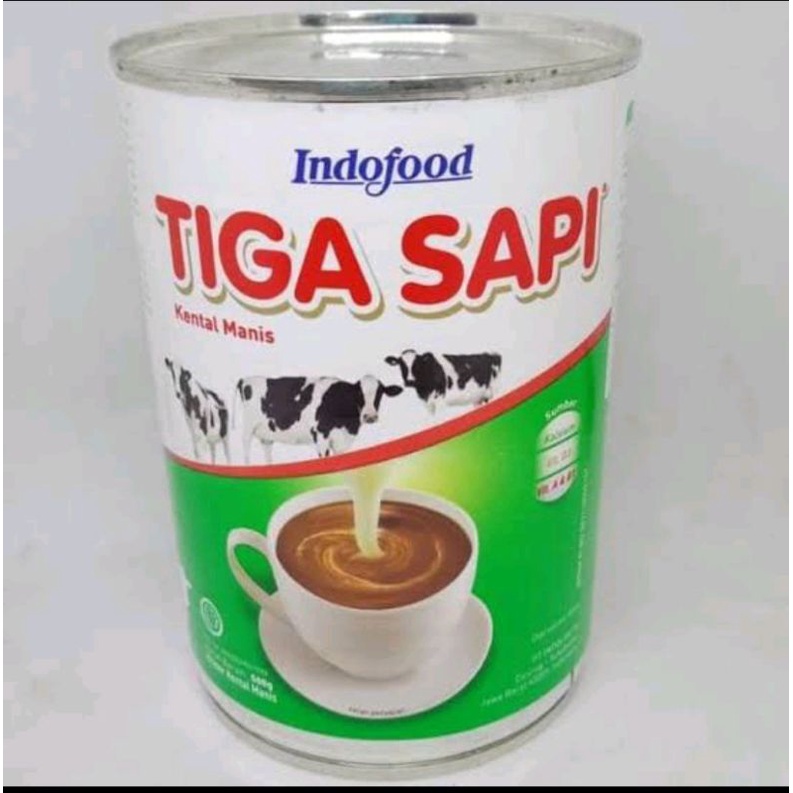 Susu Tiga Sapi Krimer Kremer Kental Manis Indofood Kaleng 500gr