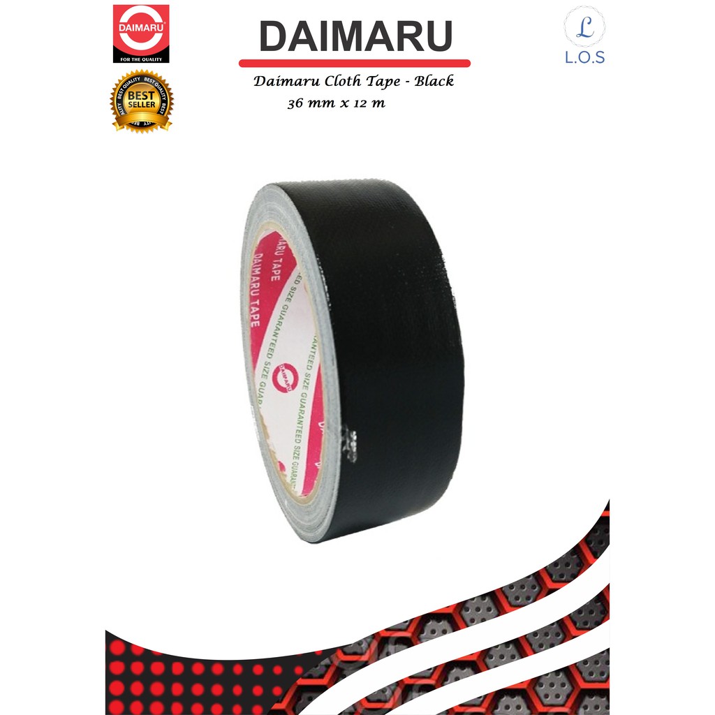 Daimaru Cloth Tape - Black - 36 mm x 12 m