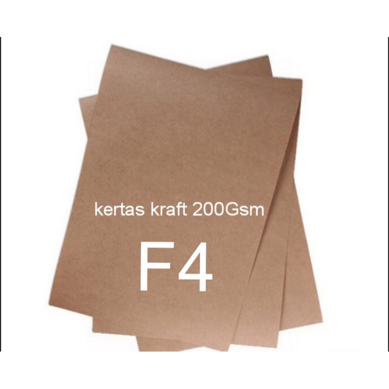 

isi 10 lembar kertas kraft F4 200Gsm