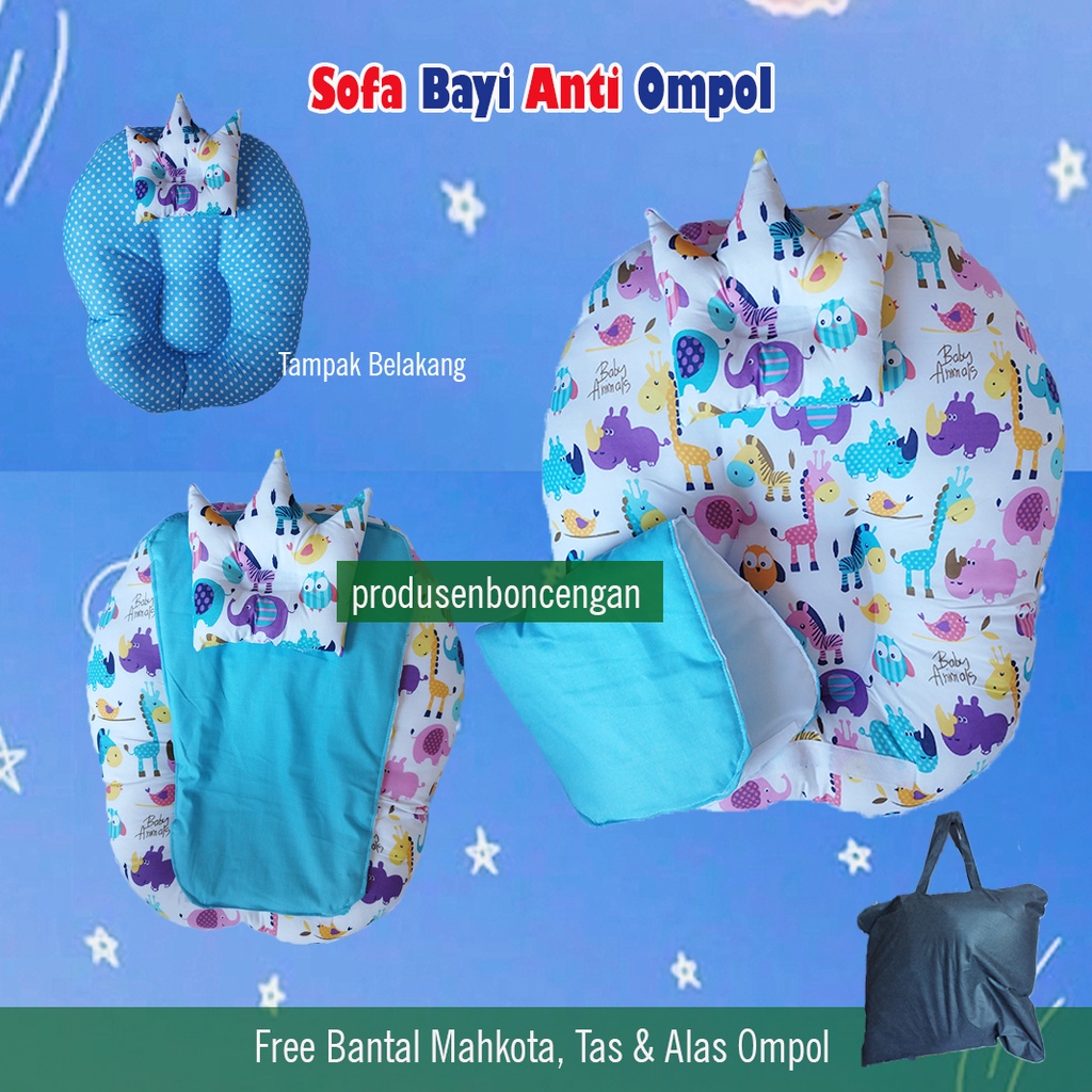 Sofa bayi Kasur Bayi Anti Ompol Sofa baby Free Bantal peyang dan Tas