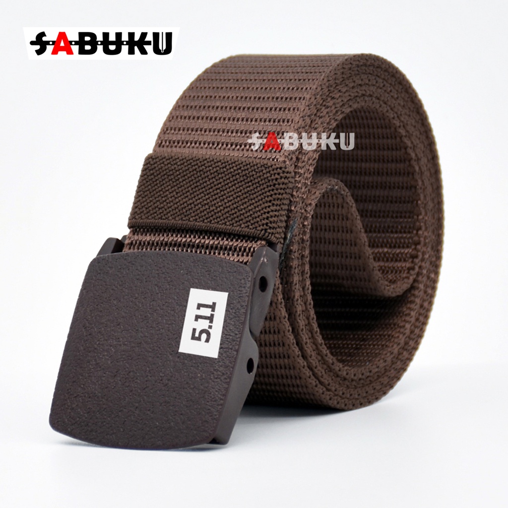 [S&amp;K] Ikat Pinggang Pria Canvas Tactical Military Belt Sabuk Pria Anti Metal Detector-SK008