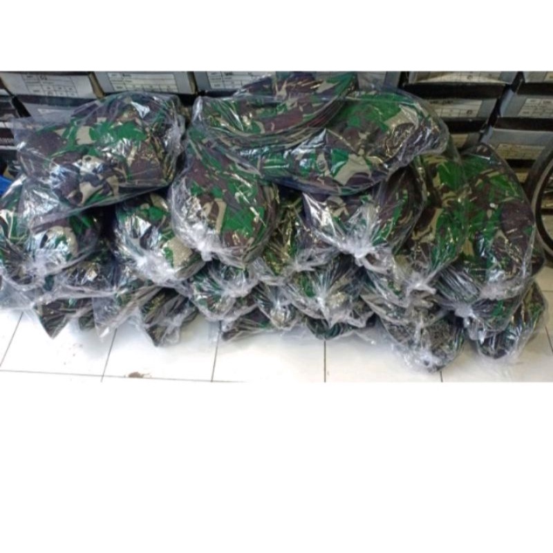 Topi rimba loreng bahan sritex