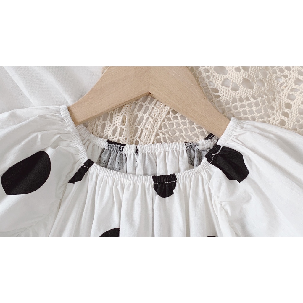 DRESS Anak Perempuan DRESS PUFFY DOT Dres bayi motif korea Baju Dress Anak Cewek Import