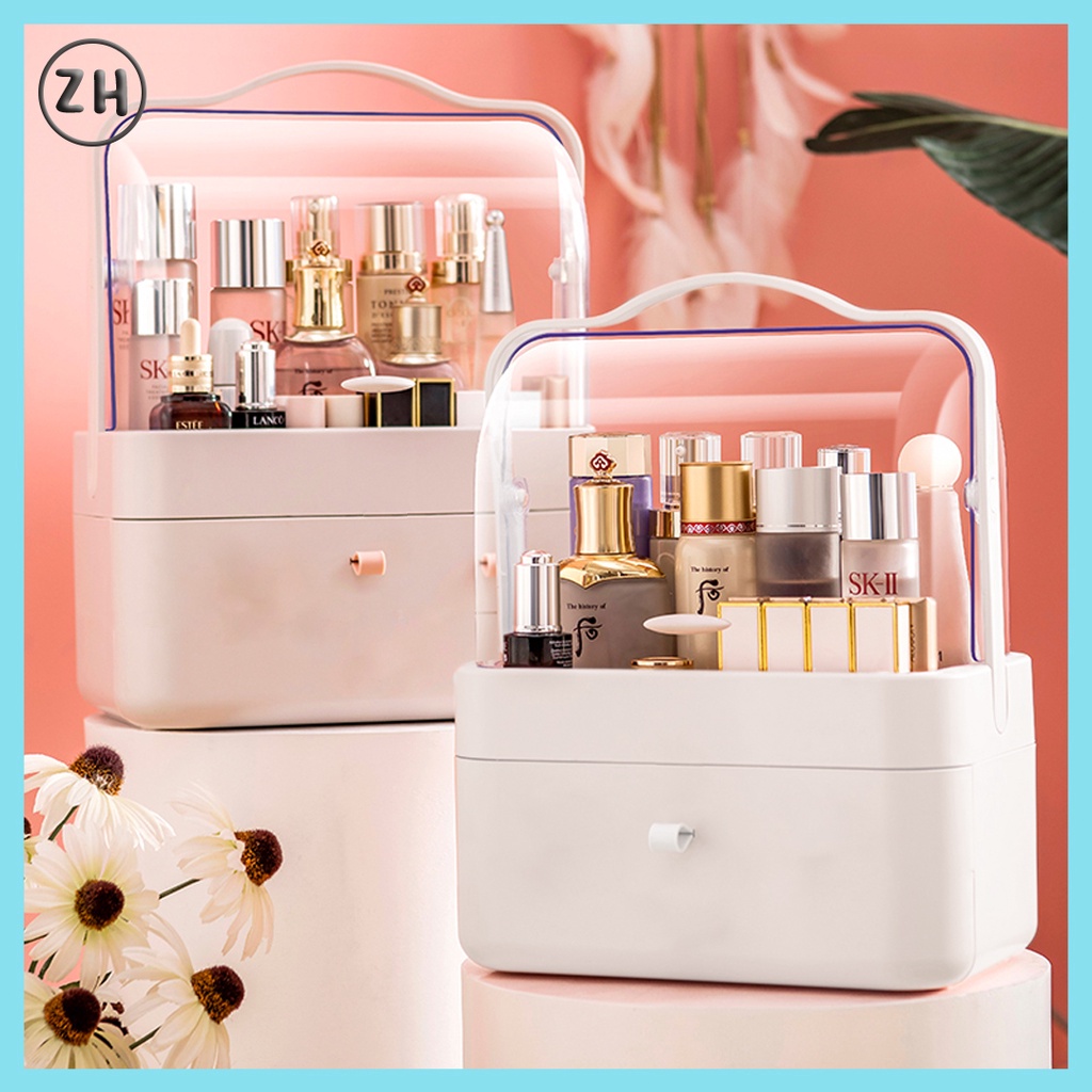 Rak Kosmetik Drawer Rak Kosmetik Jinjing Storage Box Organizer Tempat Penyimpanan Kosmetik Kotak Makeup/Cosmetics Storage Box/Laci&amp;Tempat Make Up/Rak Kosmetik Kotak Makeup