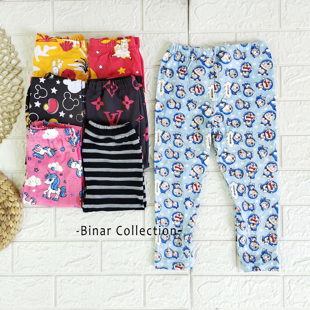 SYD 05- Celana legging leging anak cewek  motif 2-3 tahun pantai spandek / kolor bawahan perempuan harian murah lucu adem