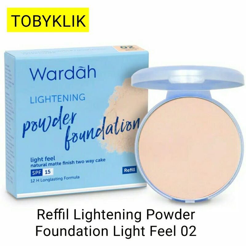 Wardah bedak isi ulang Wardah refill Lightening Powder Foundation Light Feel 12 g