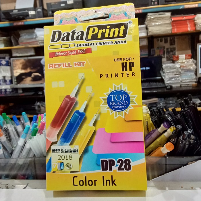 sale Refill Tinta Suntik HP Data Print DataPrint DP 28 Warna Tri Color Diskon