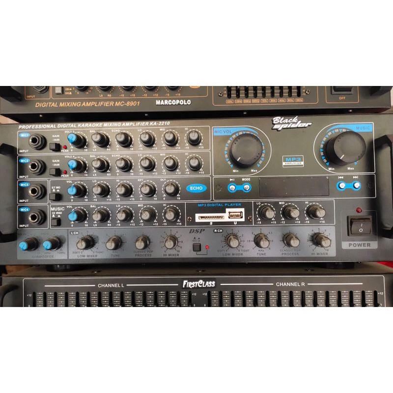 Power Ampli Mixer Targa / Black Spider BT-2210 plus BBE