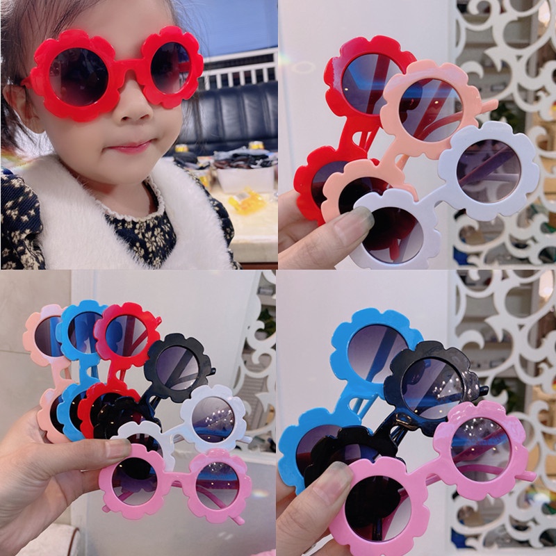 sunglases flower kacamata anak balita perempuan fashion model bunga 1 tahun - 8 tahun