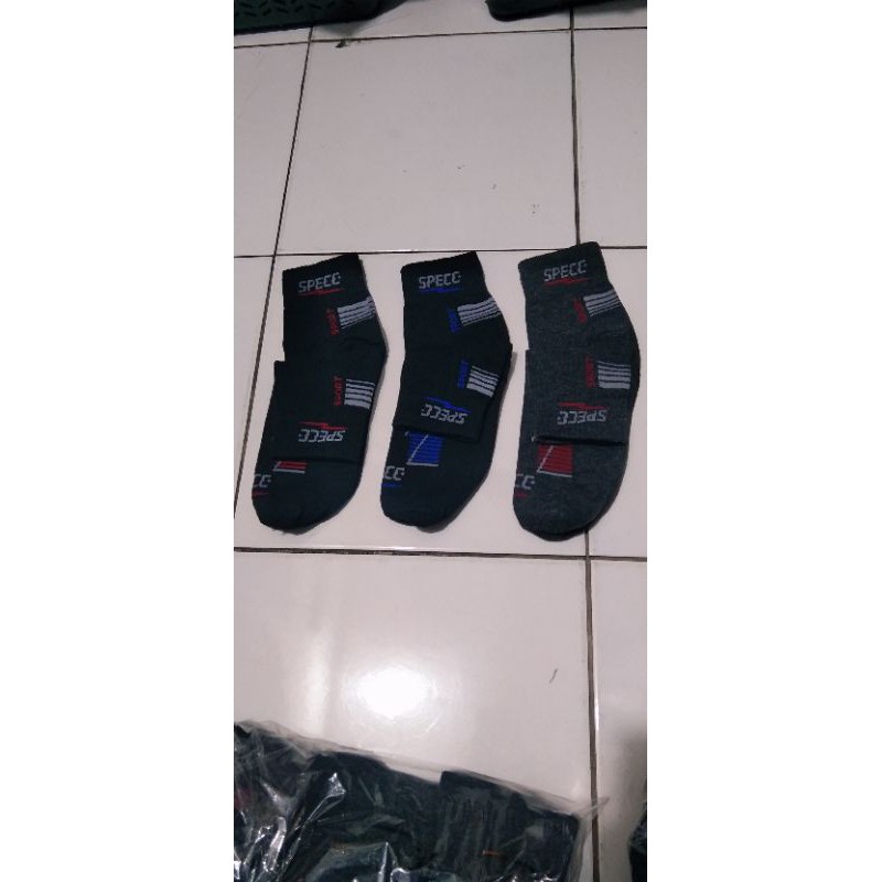 3 pasang / kaos kaki sport SPECC olahraga pria &amp; wanita dewasa gambar real pick peking rapih