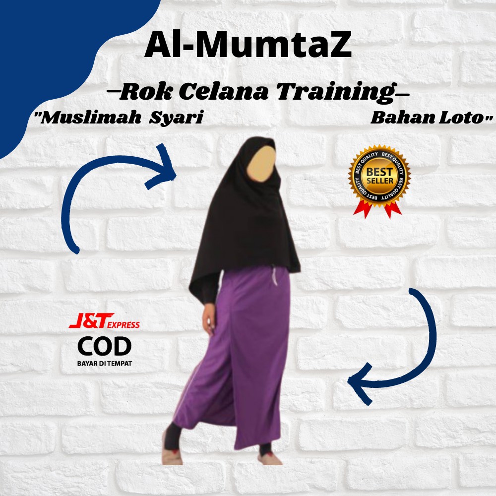 Rok Celana Training Olahraga Muslimah Syari Bahan Lotto Al
