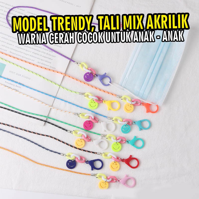 Tali masker anak kalung masker aklirik anak laki laki perempuan konektor korea