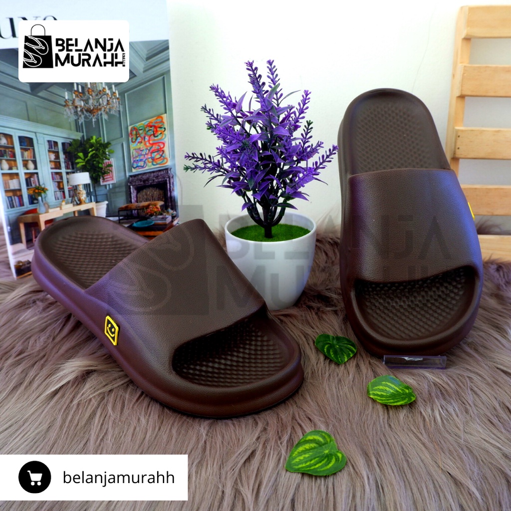 Sandal Selop Full Karet / Sandal Slide Pria Casual / Sandal Distro Keren anti air dan Lentur