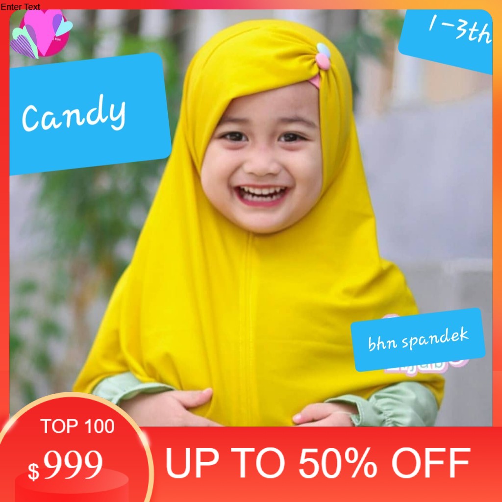 PROMO jilbab anak  CANDY  kerudung bayi  hijab  baby & kids  PUSAT GROSIR CICALENGKA