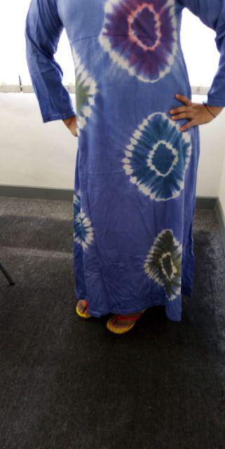 Pilih Warna Gamis Imma Kaos Pelangi Tiedye Batik Payung Jumbo Syari Jatuh Adem