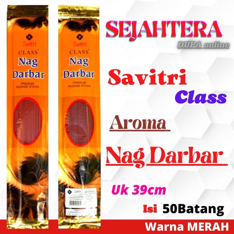 Dupa Hio Savitri Class “Nag Darbar” Pouch 39cm 50btg Merah