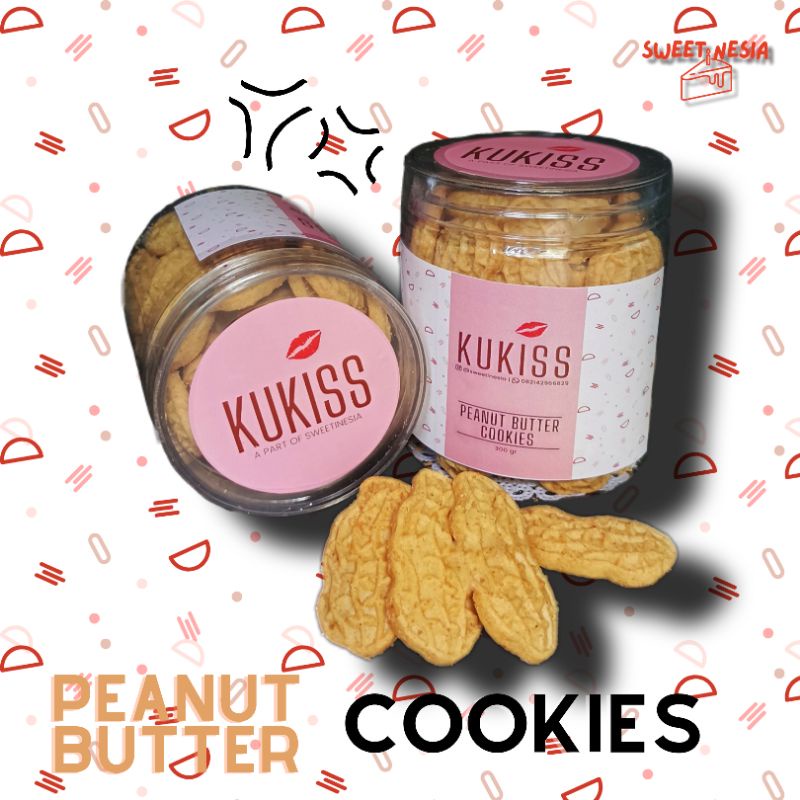 

KUKISS BY SWEETINESIA Peanut Butter Cookies Kue Kacang Premium 300gr/600gr