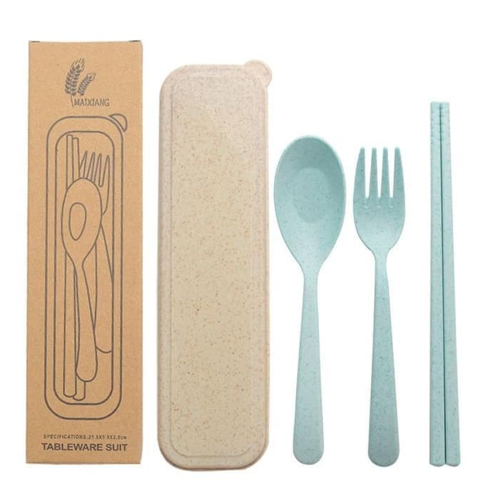 Bisa COD Set Peralatan Makan Sendok Garpu Sumpit - Set Tableware Suit