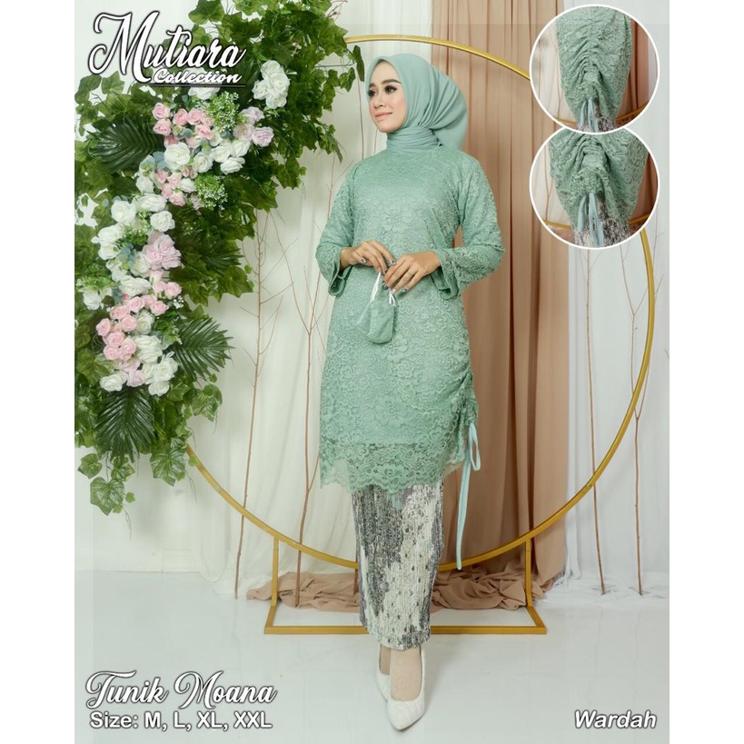 Kebaya tunik moana| Kebaya brukat jumbo | Kebaya pesta | Baju outfit modis cantik kekinian